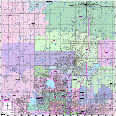 North Oklahoma City, OK Map with Roads, Highways & Zip Codes