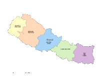 Nepal Map with Administrative Borders