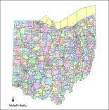 Ohio Map with Counties & Zip Codes