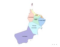 Oman Map with Administrative Borders