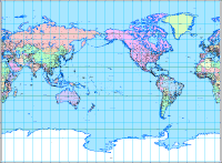 Premium Vector  Pacific centered world map with magnified