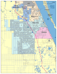 Palm Bay, FL City Map