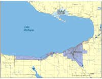 View larger image of Petoskey, MI City Map