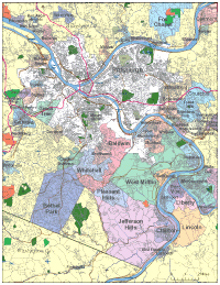 View larger image of Pittsburgh, PA City Map