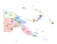 Papua New Guinea Map with Administrative Borders