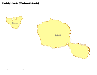 Society Islands Map (Tahiti & Moorea)