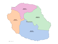 Reunion Map with Administrative Borders