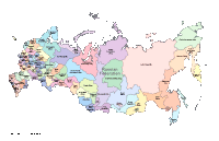 Russian Federation Map with Administrative Borders