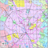 San Antonio, TX City Map with Roads, Highways & Zip Codes