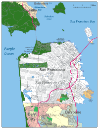 View larger image of San Francisco, CA City Map