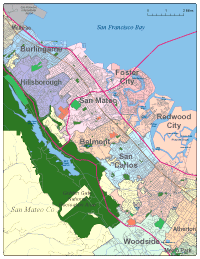 San Mateo, CA City Map