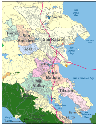 View larger image of San Rafael, CA City Map