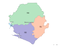 Sierra Leone Map with Administrative Borders