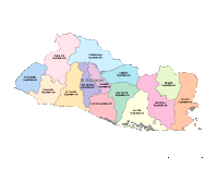 El Salvador Map with Administrative Borders