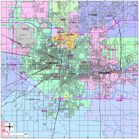 View larger image of South Bend, IN City Map with Roads & Highways