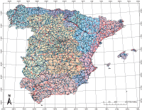 Spain Map with Administrative Borders, Cities and Roads