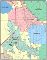 View larger image of Spanish Fork, UT City Map