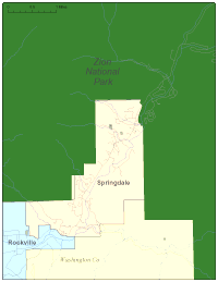 Springdale, UT City Map