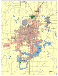 Editable Springfield, IL City Map - Illustrator / PDF | Digital Vector Maps