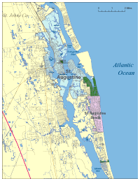 View larger image of St Augustine, FL City Map