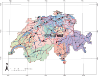 Switzerland Map with Administrative Borders, Cities and Roads