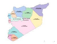 Syria Map with Administrative Borders