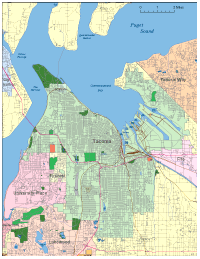 Tacoma, WA City Map