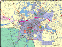 Tallahassee, FL City Map with Roads & Highways