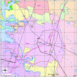 Temple, TX City Map with Roads, Highways & Zip Codes