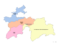 Tajikistan Map with Administrative Borders