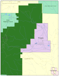 View larger image of Tropic, UT City Map
