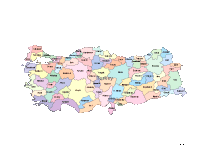 Turkey Map with Administrative Borders