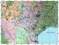 Texas Map High Detail
