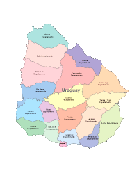 Uruguay Map with Administrative Borders