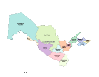 Uzbekistan Map with Administrative Borders