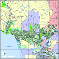 Ventura Map with Roads, Highways & Zip Codes