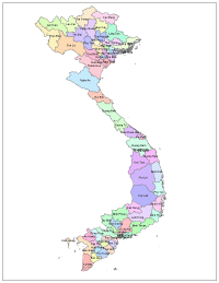 Vietnam Map with Administrative Borders