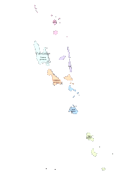 Vanuatu Map with Administrative Borders