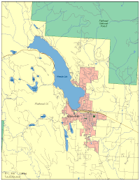 View larger image of Whitefish, MT City Map