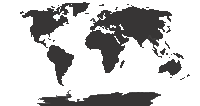 Oval Blank World Outline Map (black fill)