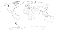 View larger image of Oval World Outline Map (no fill)