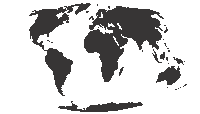 Oval Blank World Outline Map (black and white)