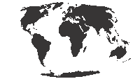 View larger image of Oval Blank World Outline Map (black and white)