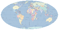 View larger image of Oval World Map with Country Names and Capitals