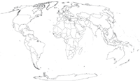 Oval Blank World Outline Map (no fill)