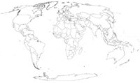 View larger image of Oval Blank World Outline Map (no fill)