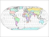 View larger image of Blank World Map with Reference Lines (color)