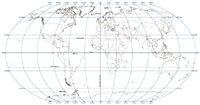 View larger image of Blank World Map with Reference Lines and Legend