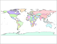 Blank World Outline Map (color)