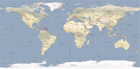 View larger image of World Shaded Relief Map with Country Names & Borders